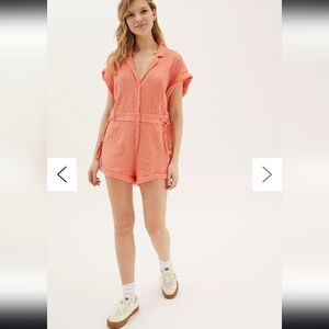 Urban Outfitters Out From Under Coral Rosie Romper